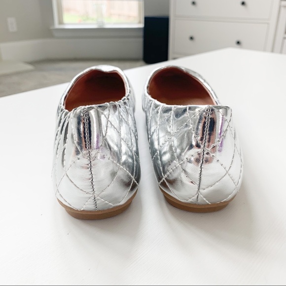 Used Forever Silver Quilted Flats Upgrade-14, size 8 (no box) - Picture 6 of 13
